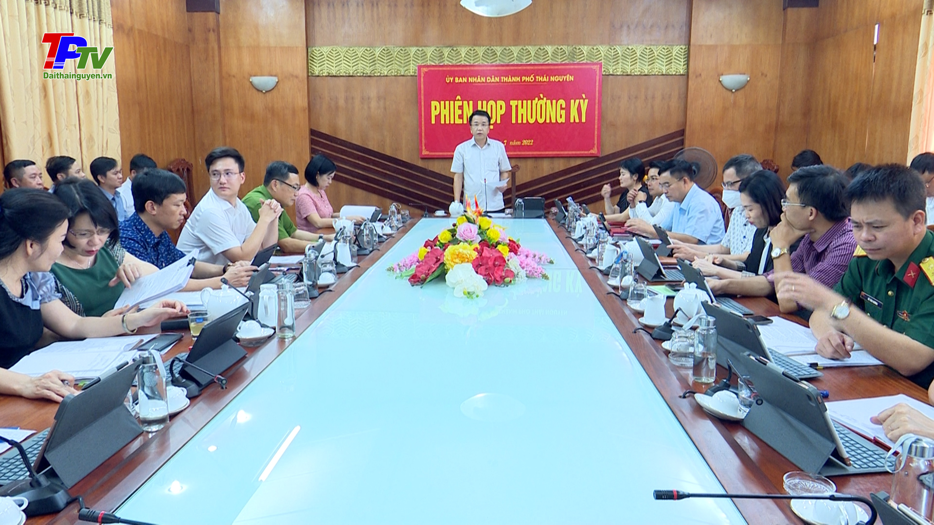 UBND thành phố Thái Nguyên họp phiên thường kỳ tháng 7/2022.
