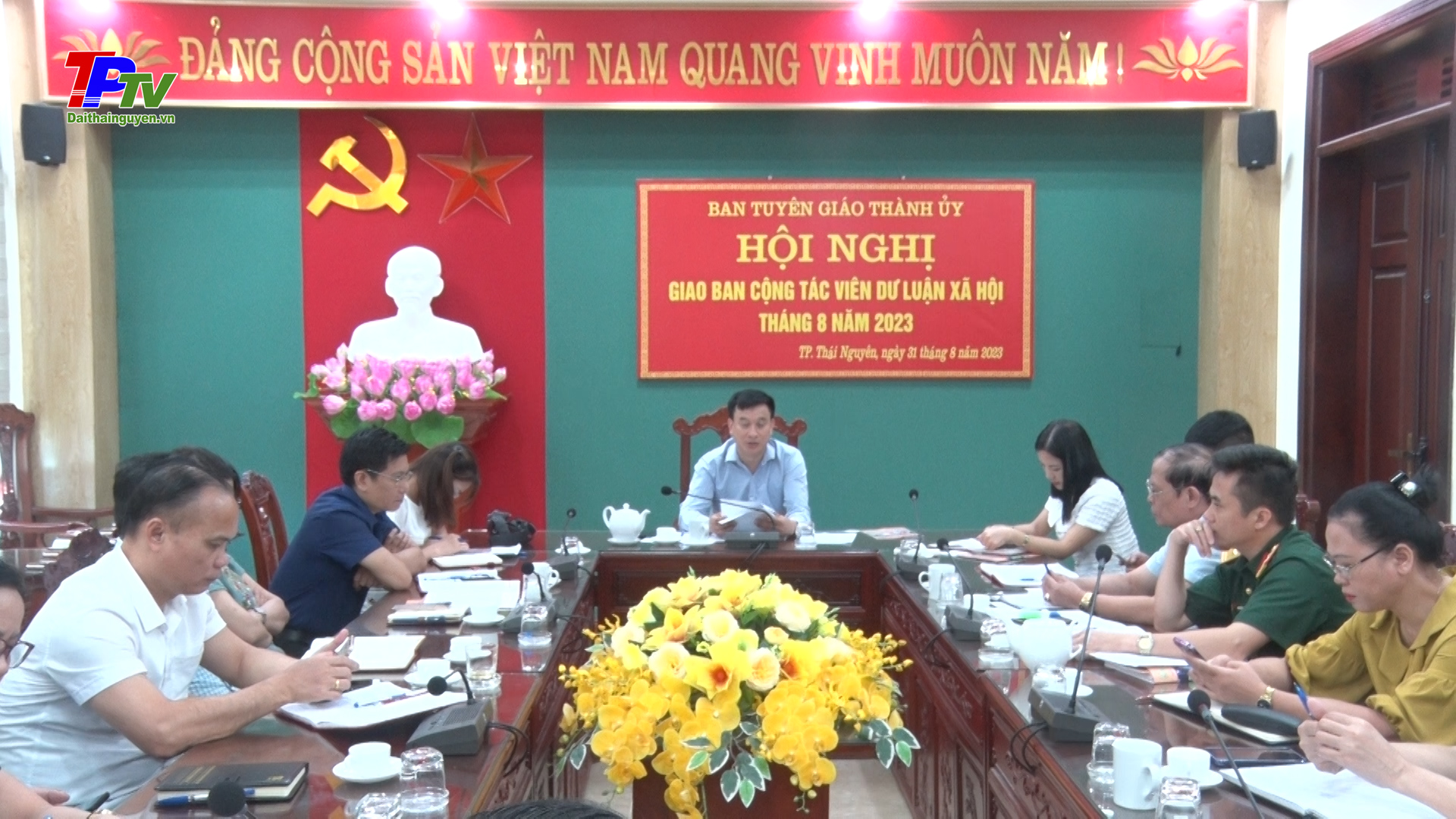 Giao ban cộng tác viên dư luận xã hội thành phố Thái Nguyên tháng 8 năm 2023.