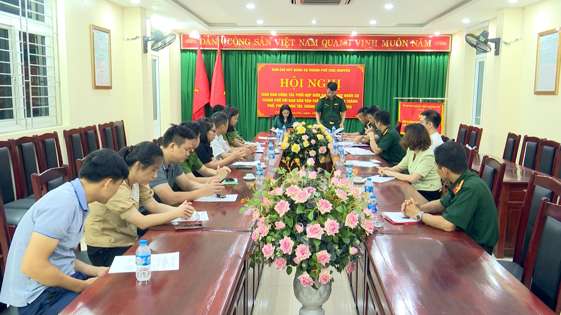 Giao ban công tác phối hợp các phòng, ban, đơn vị của TP Thái Nguyên