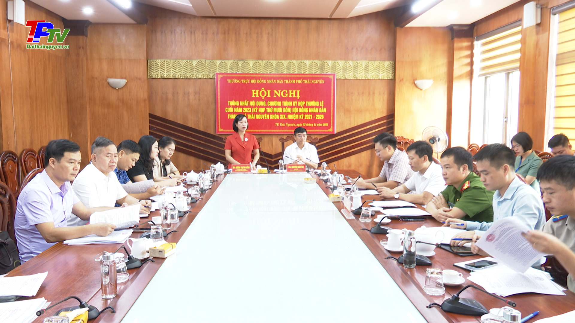 Thống nhất nội dung, chương trình Kỳ họp thường lệ cuối năm 2023 HĐND thành phố Thái Nguyên khóa XIX.