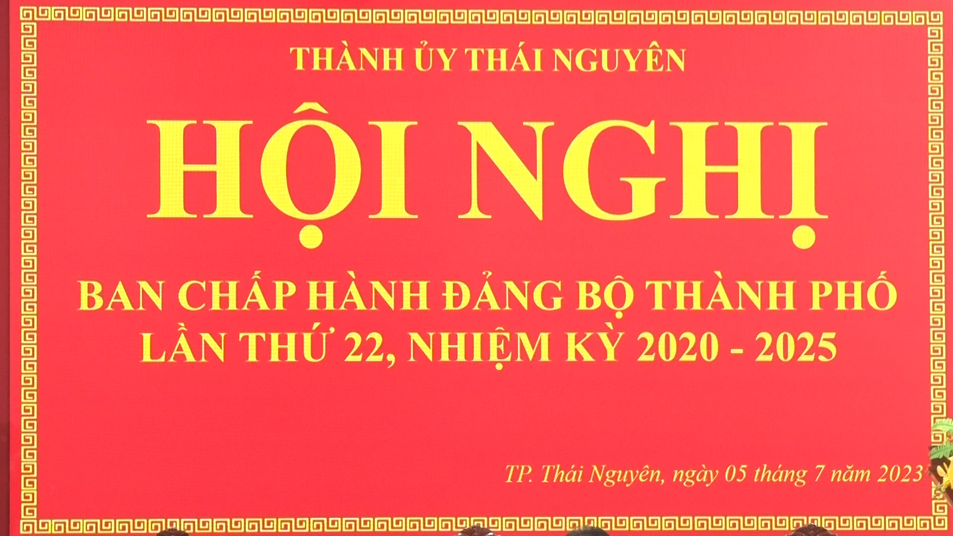 Hội nghị Ban Chấp hành Đảng bộ thành phố Thái Nguyên lần thứ 22, nhiệm kỳ 2020-2025.