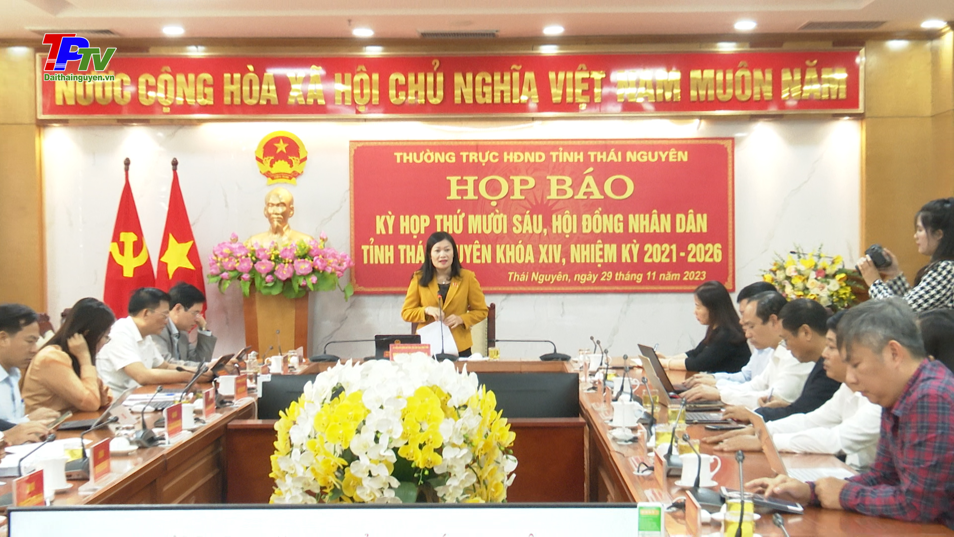 Họp báo Kỳ họp thứ mười sáu, HĐND tỉnh Thái Nguyên khóa XIV, nhiệm kỳ 2021-2026.