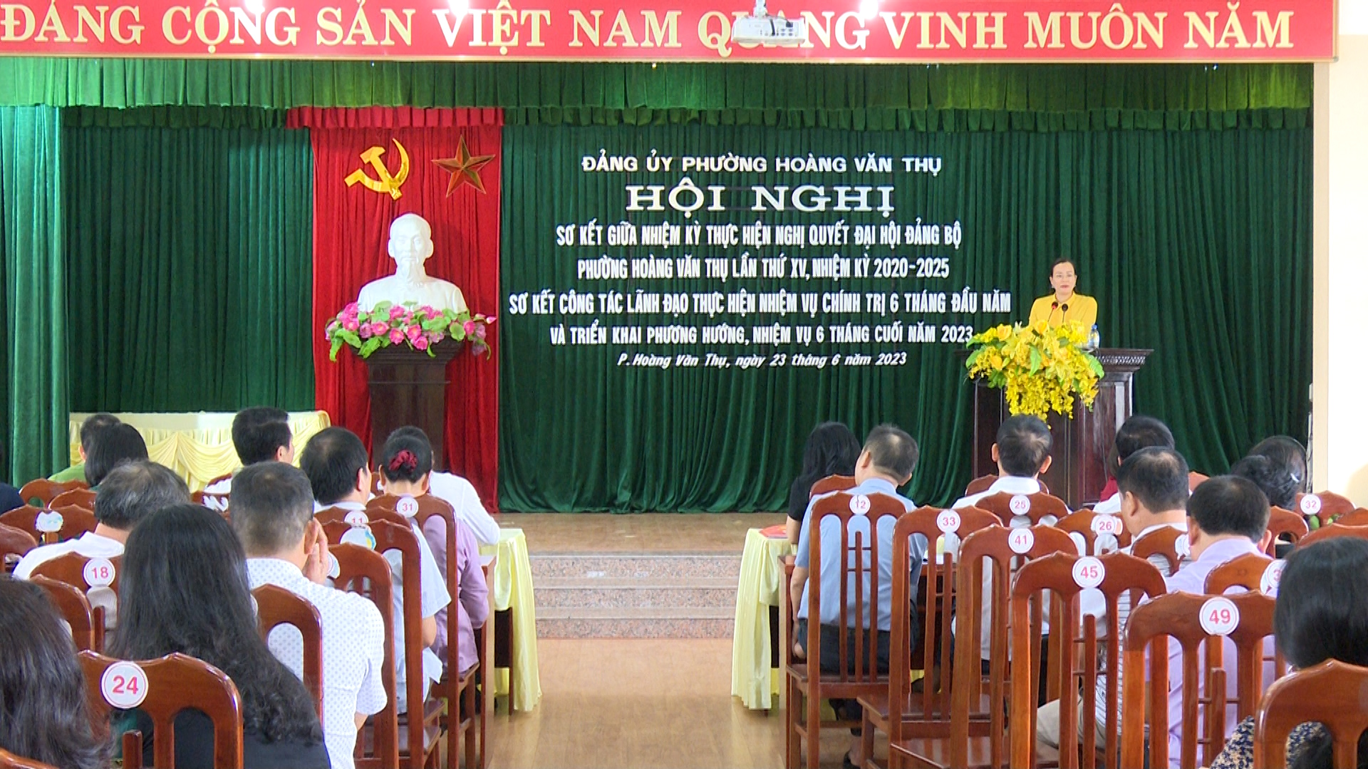 Đảng ủy phường Hoàng văn Thụ tổ chức sơ kết giữa nhiệm kỳ thực hiện Nghị quyết Đại hội Đảng bộ phường lần thứ XV