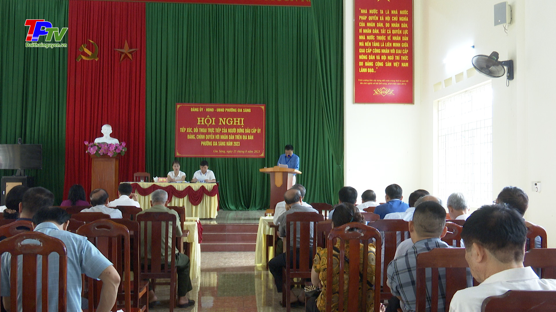 Hội nghị đối thoại trực tiếp của người đứng đầu Cấp ủy Đảng, Chính quyền phường Gia Sàng với nhân dân năm 2023.