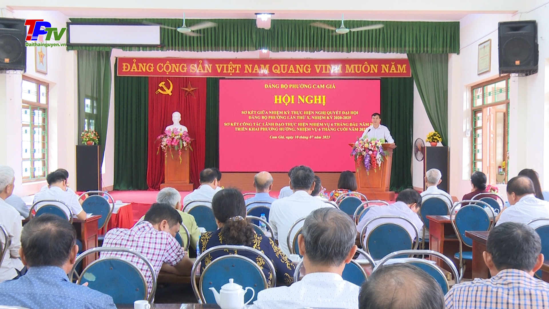 Đảng bộ phường Cam Giá sơ kết giữa nhiệm kỳ 2020 - 2025.