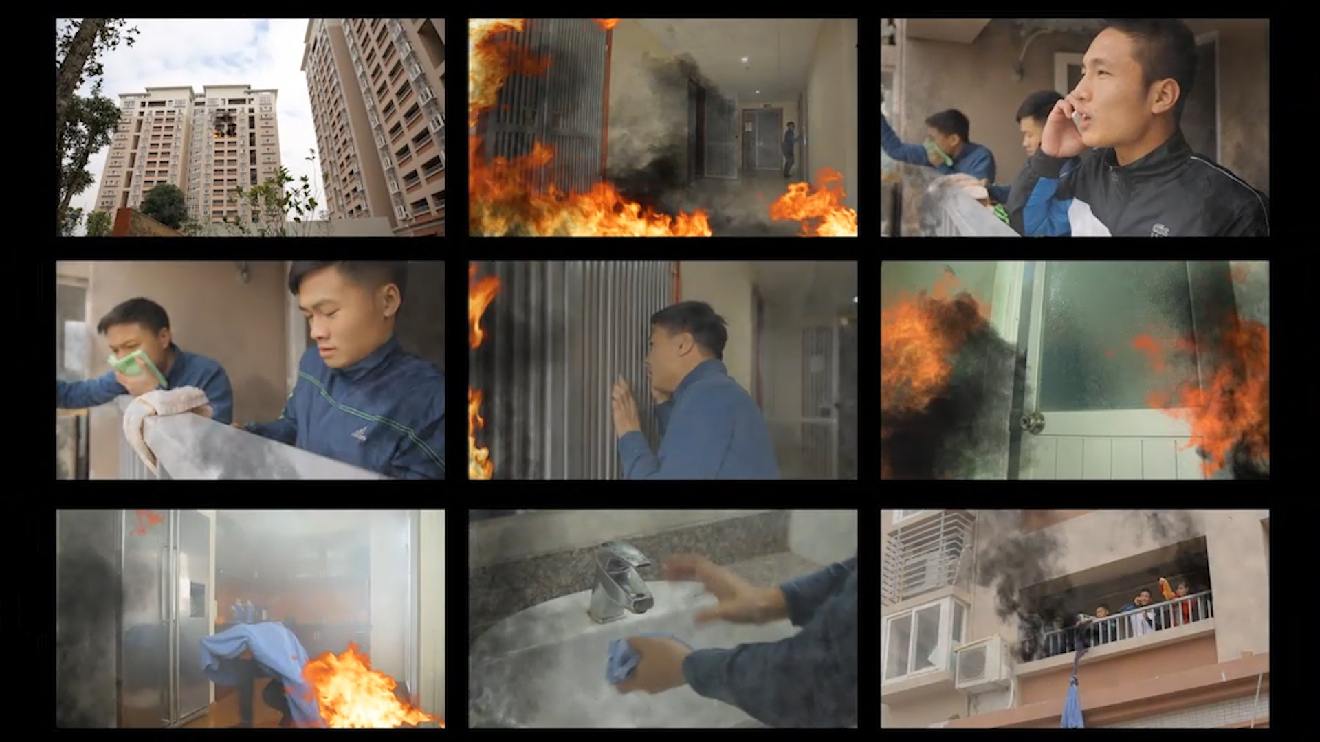 Thoát nạn cháy nhà cao tầng.