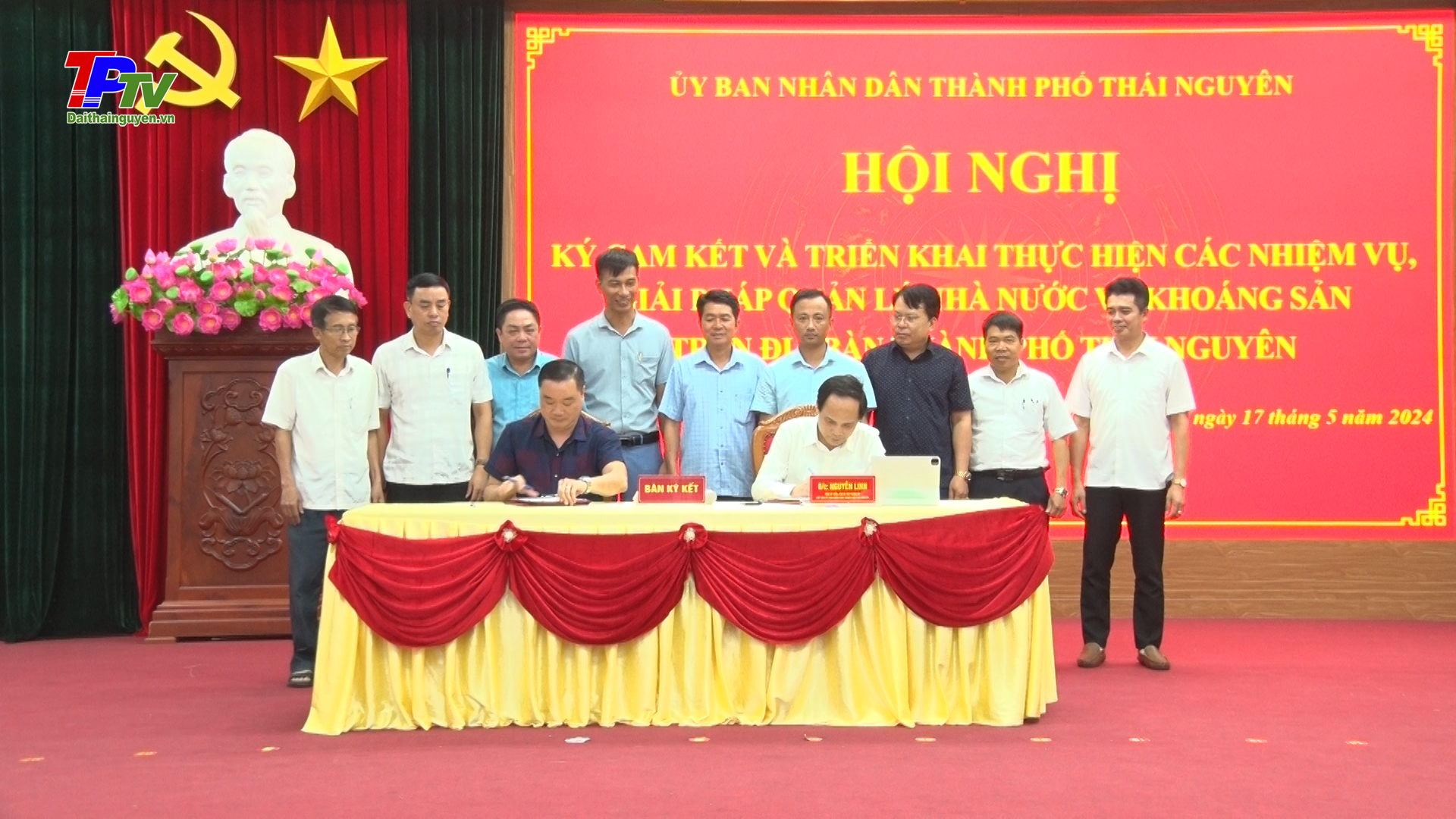 TP Thái Nguyên: Ký cam kết và triển khai thực hiện các nhiệm vụ, giải pháp quản lý nhà nước về khoáng sản trên địa bàn.