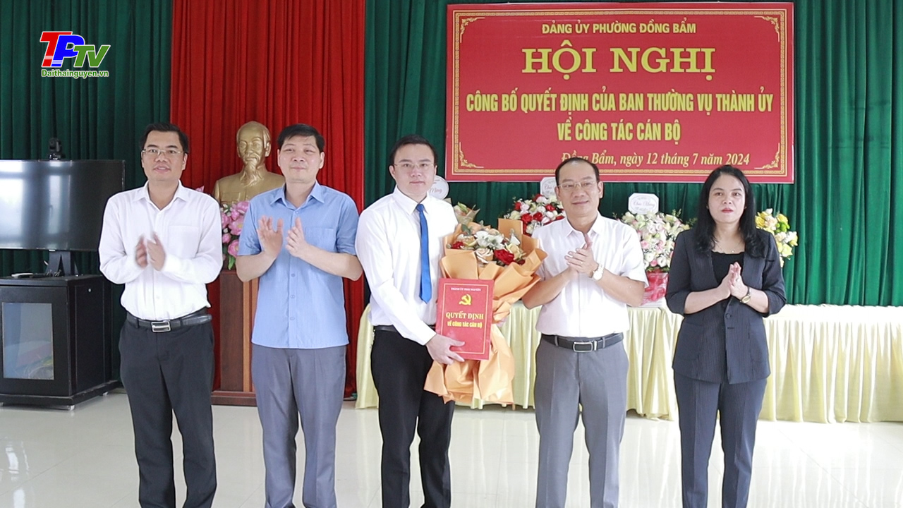 Công bố quyết định của Ban Thường vụ Thành ủy Thái Nguyên về công tác cán bộ.