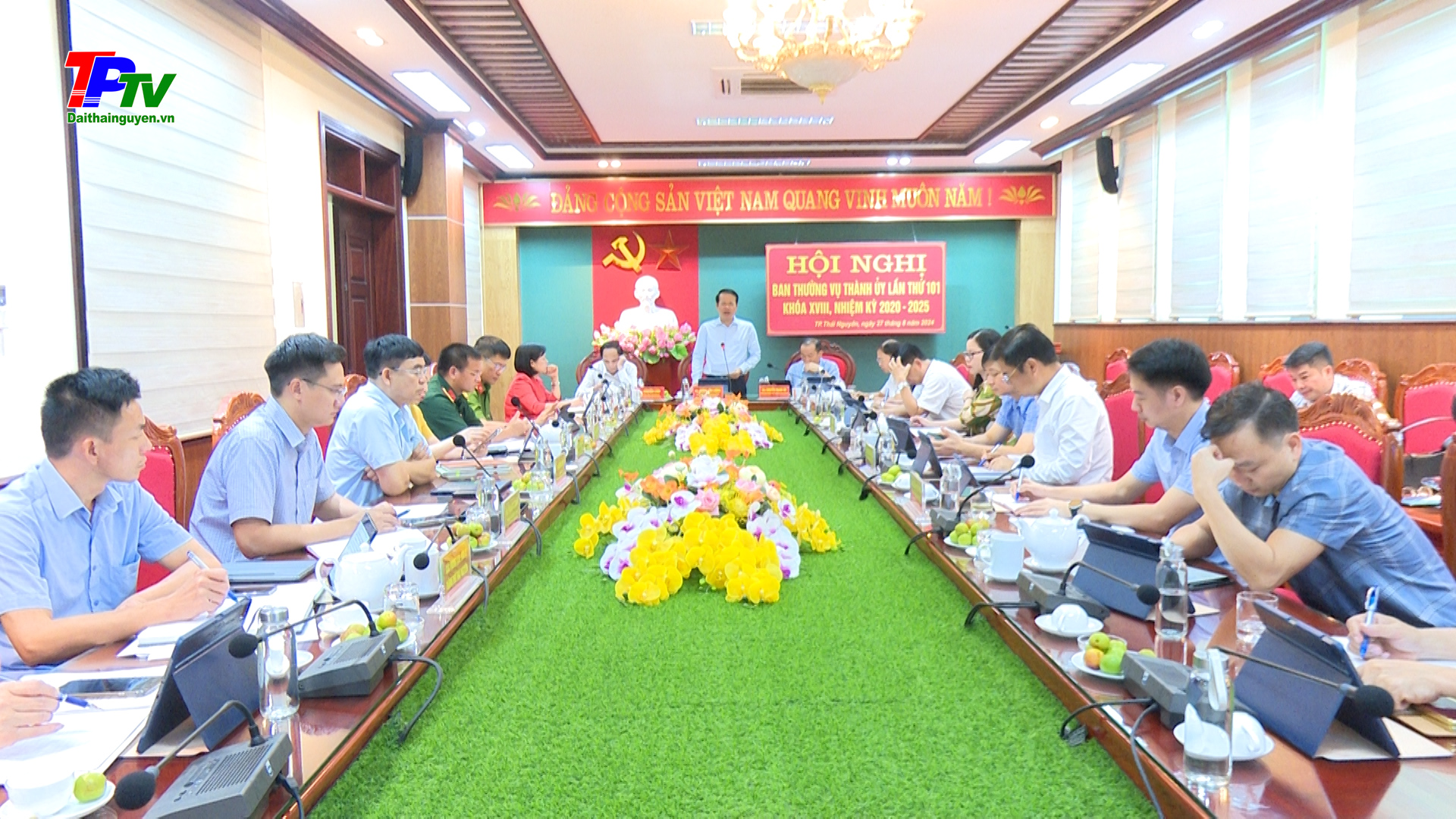 Hội nghị BTV Thành ủy Thái Nguyên lần thứ 101, khóa XVIII, nhiệm kỳ 2020-2025.