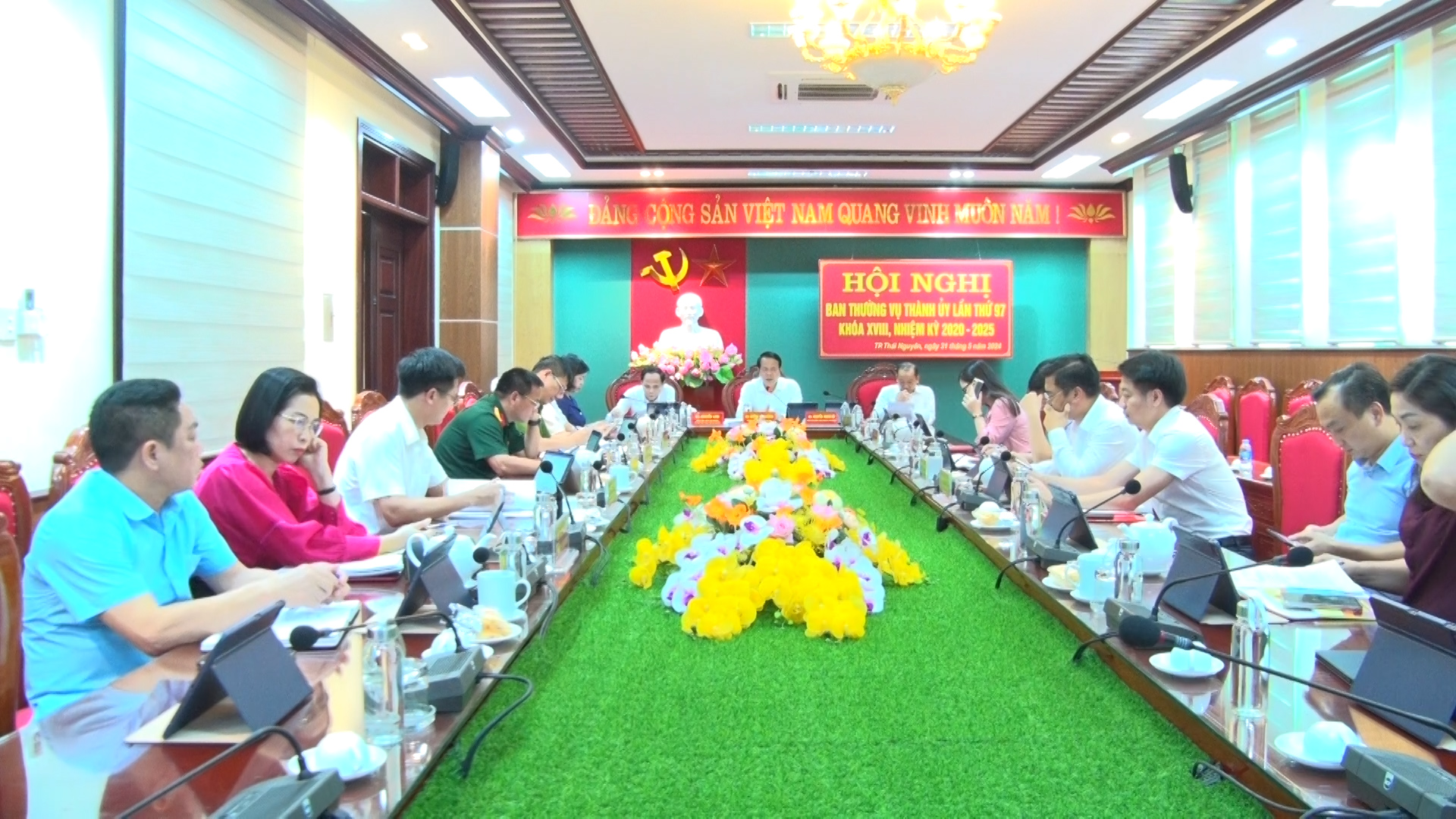 Hội nghị BTV Thành ủy Thái Nguyên lần thứ 97, nhiệm kỳ 2020 - 2025.