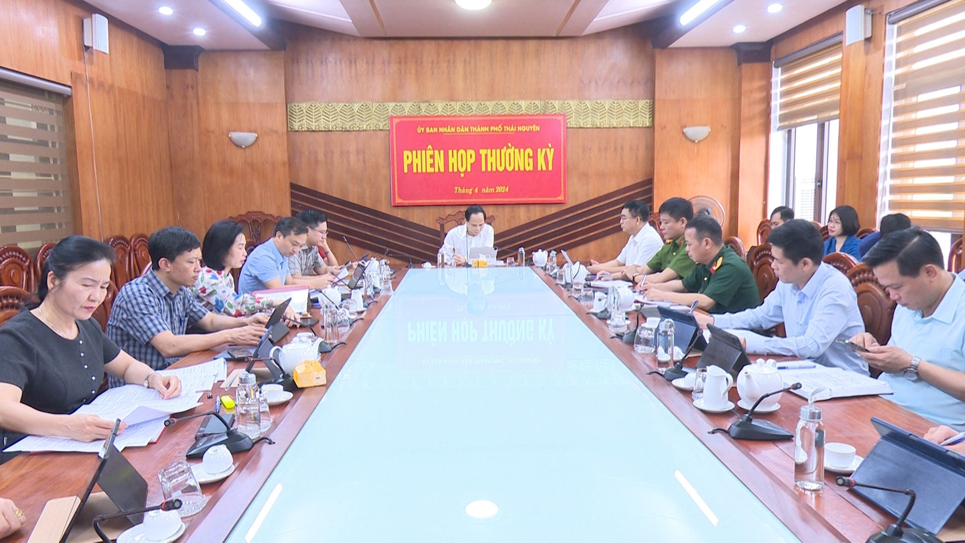 UBND thành phố Thái Nguyên triển khai nhiệm vụ trọng tâm tháng 5/2024.