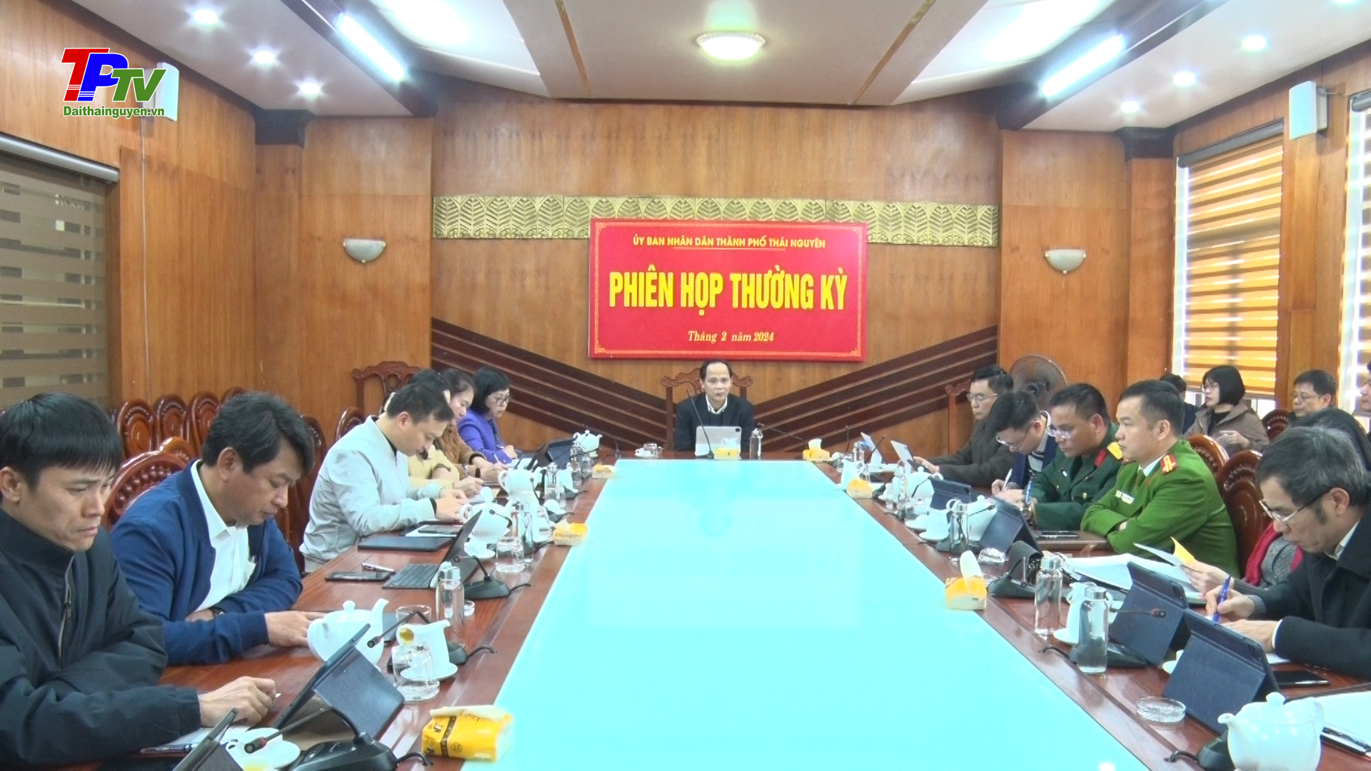 UBND thành phố Thái Nguyên đánh giá kết quả phát triển KT-XH tháng 2, triển khai nhiệm vụ tháng 3/2024.