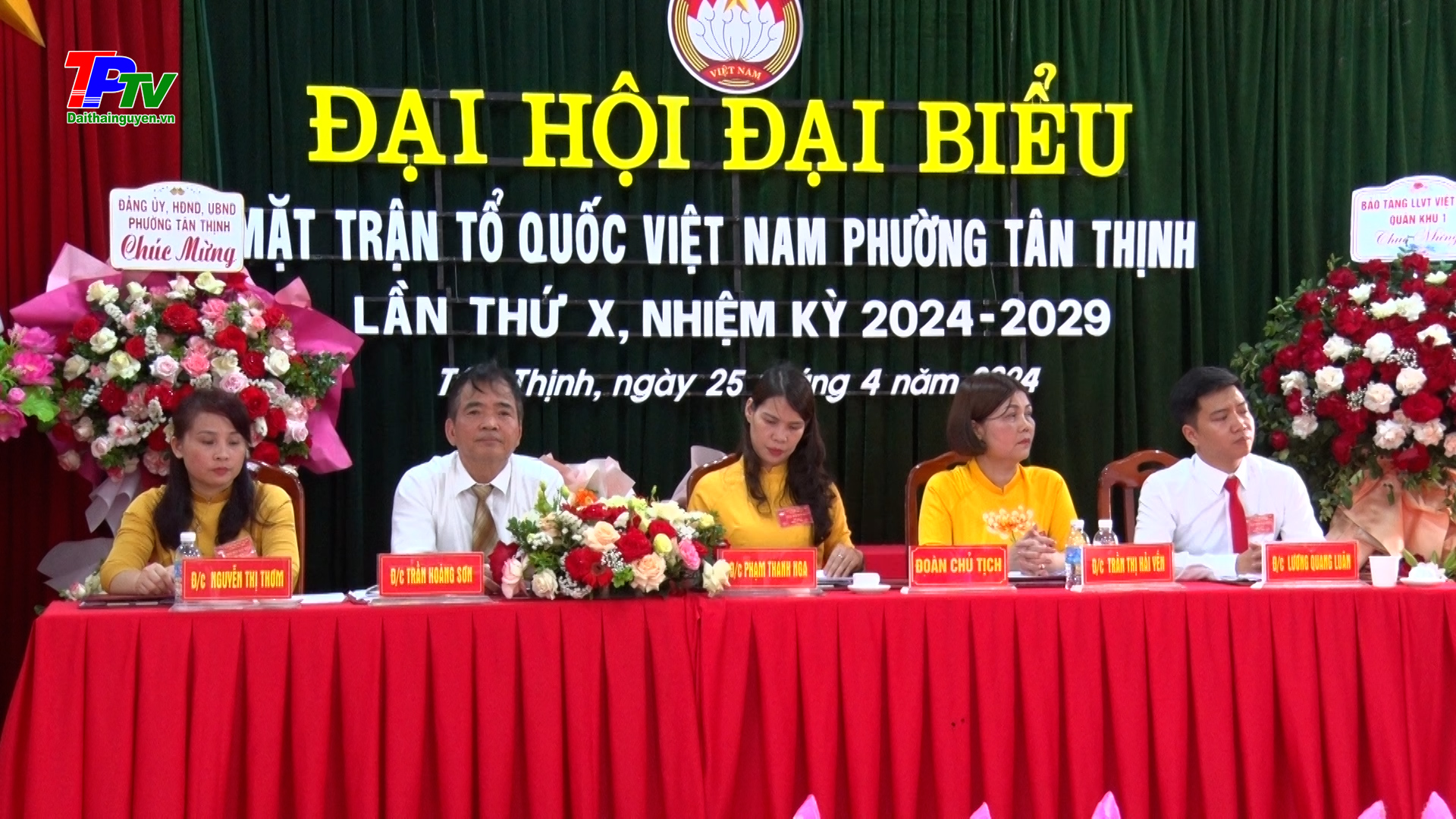Đại hội  MTTQ phường Tân Thịnh lần thứ X, nhiệm kỳ 2024 - 2029.