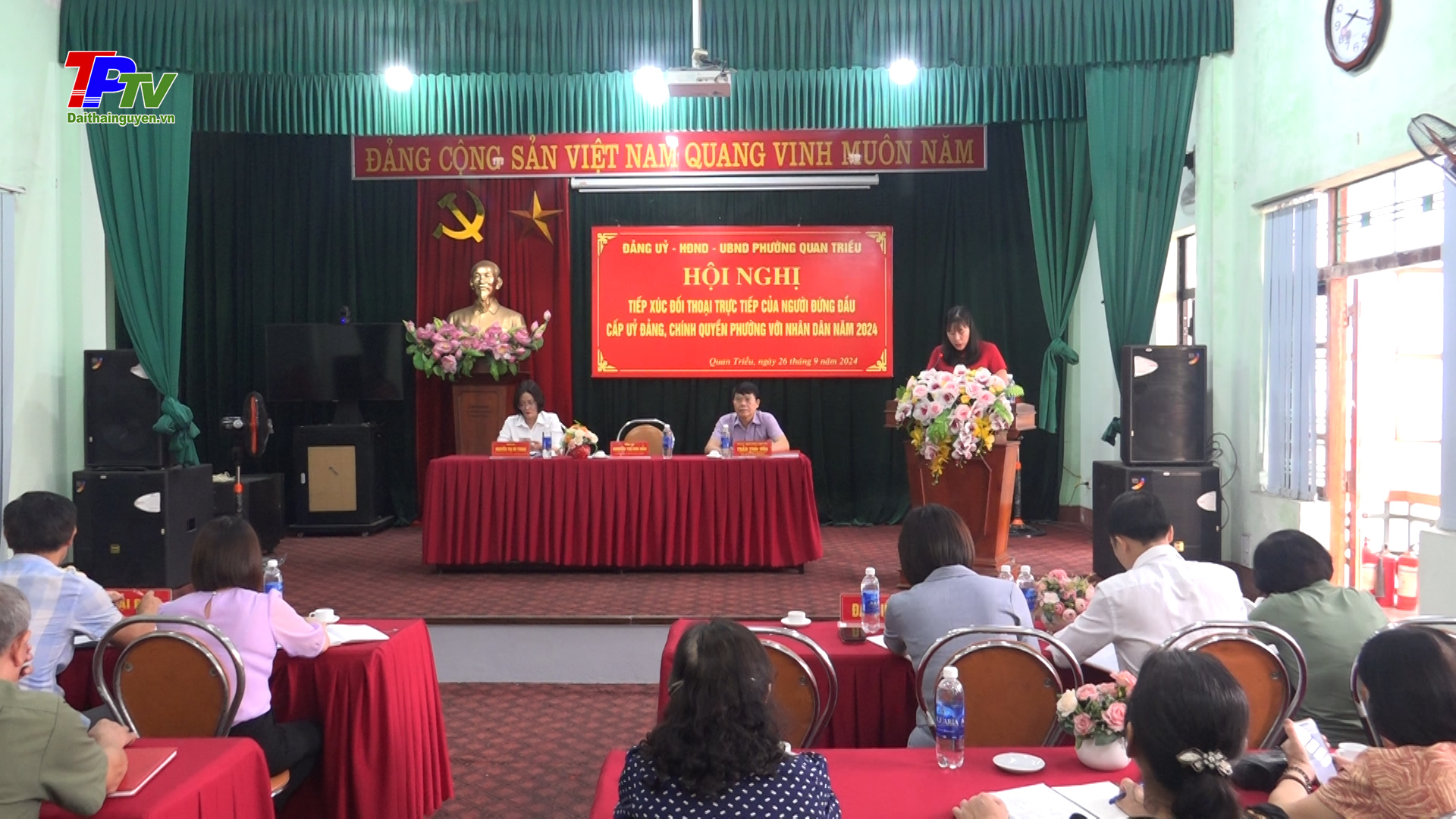 Phường Quan Triều tổ chức Hội nghị tiếp xúc đối thoại trực tiếp của người đứng đầu cấp ủy đảng, chính quyền phường với nhân dân.