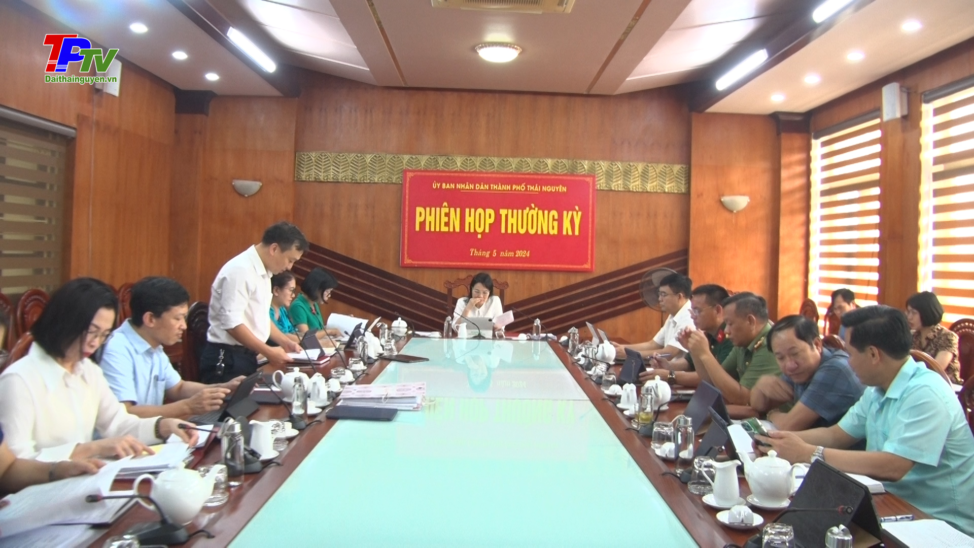 UBND thành phố Thái Nguyên họp thường kỳ tháng 5/2024.