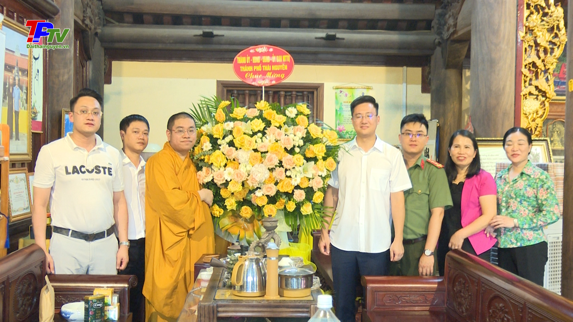 Lãnh đạo thành phố Thái Nguyên chúc mừng Đại lễ Phật đản 2024.