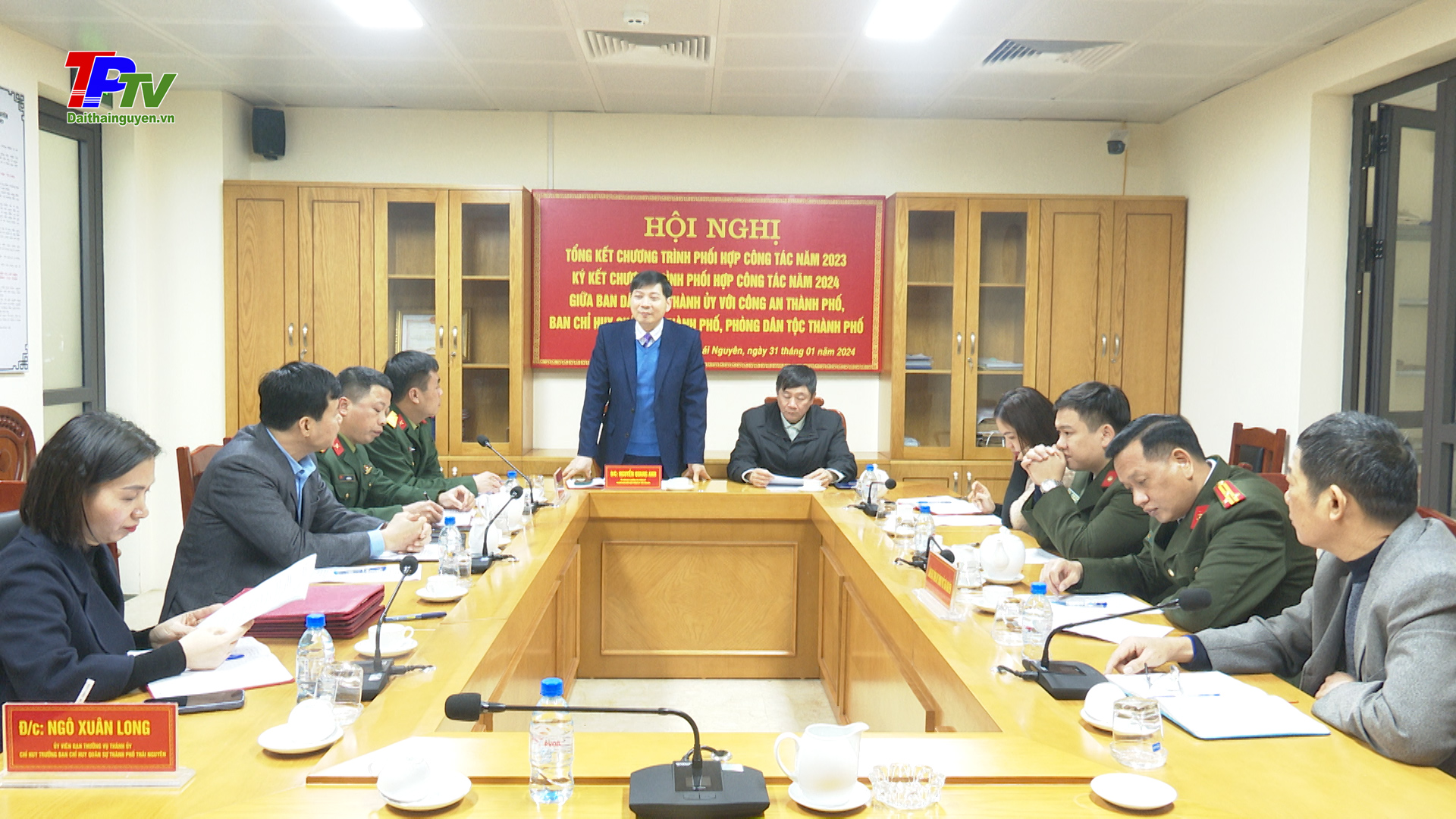 Tăng cường phối hợp công tác giữa Ban Dân vận Thành ủy với Công an, Ban Chỉ huy quân sự và Phòng Dân tộc thành phố Thái Nguyên.