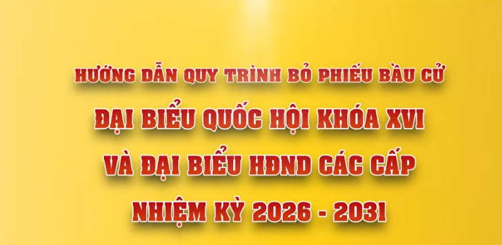 Hướng dẫn chi tiết quy trình bỏ phiếu bầu cử đại biểu Quốc hội khóa và đại biểu HĐND các cấp nhiệm kỳ 2026 - 2031