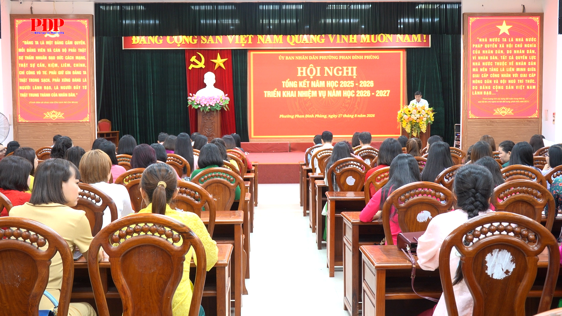 Phường Phan Đình Phùng tổng kết năm học 2025 - 2026, triển khai nhiệm vụ năm học 2026 - 2027.