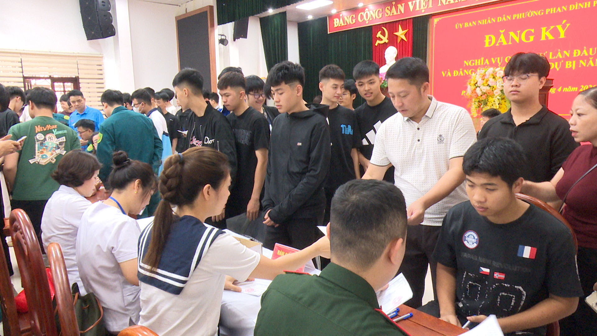 Phường Phan Đình Phùng tổ chức đăng ký Nghĩa vụ quân sự lần đầu cho công dân nam đủ 17 tuổi năm 2026 và đăng ký vào ngạch dự bị