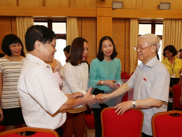 Tổng Bí thư tiếp xúc cử tri các quận Ba Đình, Hoàn Kiếm của Hà Nội
