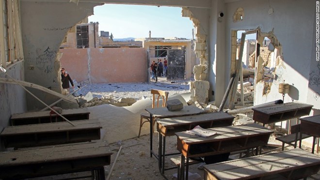 LHQ yêu cầu điều tra vụ không kích vào một trường học ở Syria