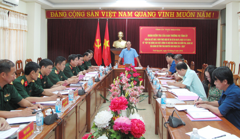 Kiểm tra việc thực hiện Nghị quyết Trung ương 4 gắn với Chỉ thị số 05-CT/TW 