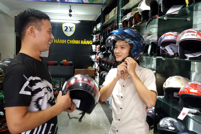 Mũ bảo hiểm sản xuất trong nước chiếm thị phần lớn 