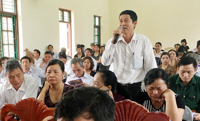Đại biểu Quốc hội tỉnh tiếp xúc cử tri trước Kỳ họp thứ 5 
