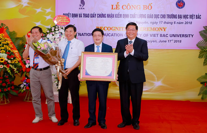 Trường Đại học Việt Bắc được công nhận Đạt chuẩn kiểm định chất lượng giáo dục 
