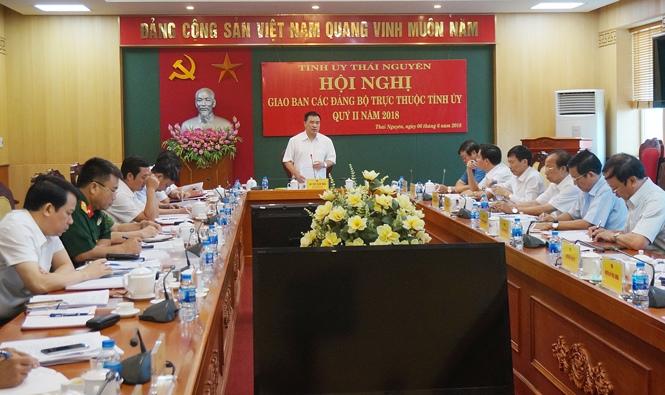 Giao ban các Đảng bộ trực thuộc Tỉnh ủy 