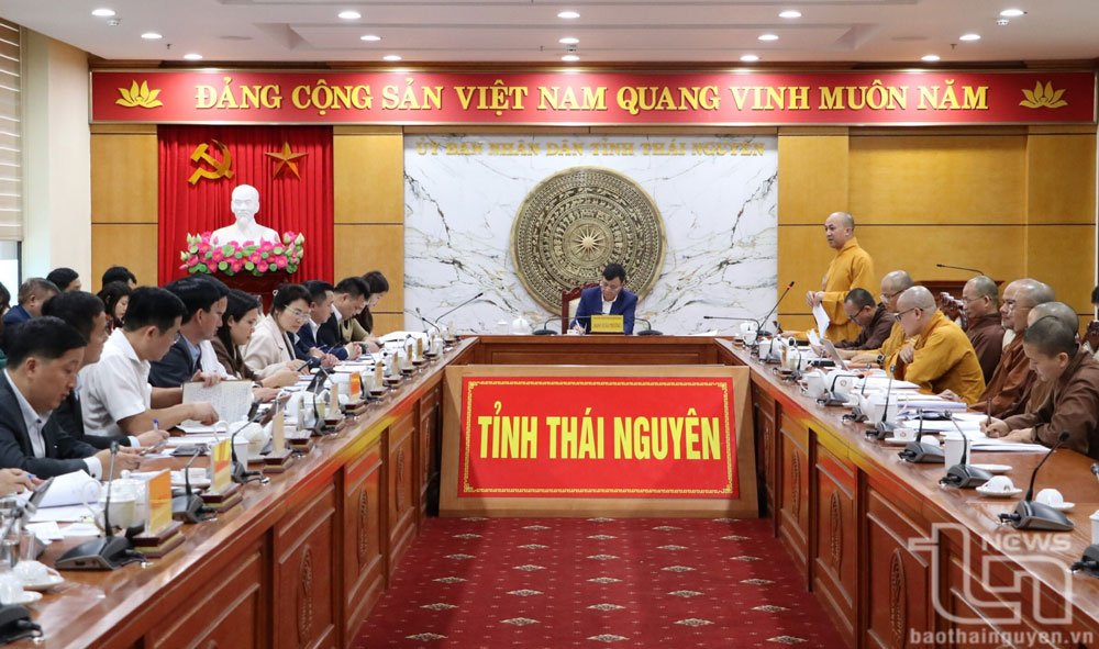 UBND tỉnh Thái Nguyên làm việc với Ban Trị sự Giáo hội Phật giáo Việt Nam tỉnh