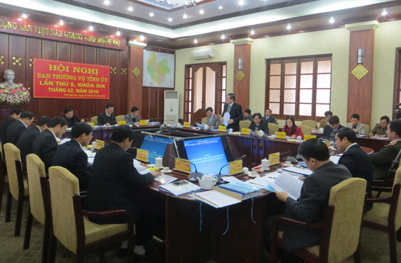 Hội nghị Ban thường vụ Tỉnh ủy lần thứ 5:Xem xét nhiều nội dung quan trọng về kinh tế - xã hội