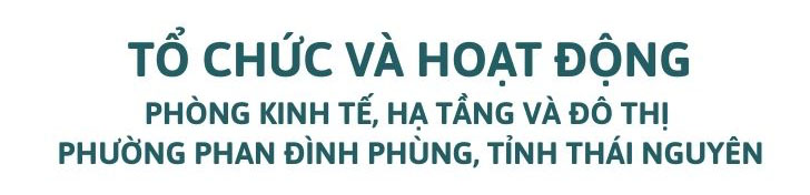 TỔ CHỨC VÀ HOẠT ĐỘNG PHÒNG KINH TẾ, HẠ TẦNG VÀ ĐÔ THỊ PHƯỜNG PHAN ĐÌNH PHÙNG, TỈNH THÁI NGUYÊN