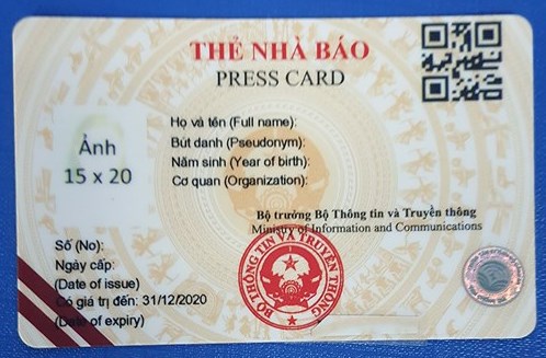 Bộ Thông tin và Truyền thông ban hành mẫu Thẻ Nhà báo mới