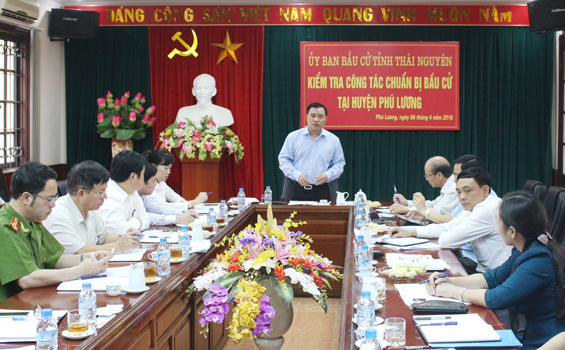 Kiểm tra công tác chuẩn bị bầu cử tại Phú Lương