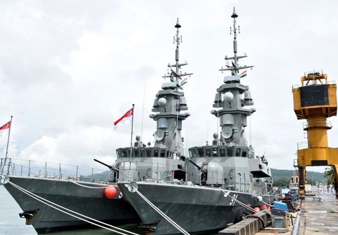 Ấn Độ và Singapore tiến hành tập trận hải quân quy mô lớn