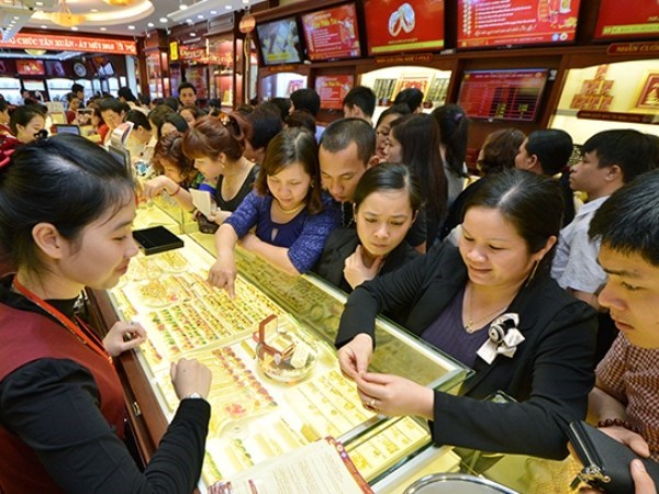 Giá vàng SJC tăng 110.000 đồng mỗi lượng so với phiên đầu tuần