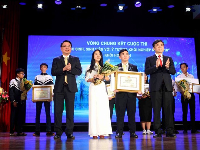 Trao giải cuộc thi Học sinh, sinh viên với ý tưởng khởi nghiệp