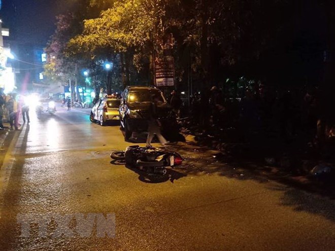 Nữ tài xế có nồng độ cồn cao khi đâm xe liên hoàn ở Hà Nội