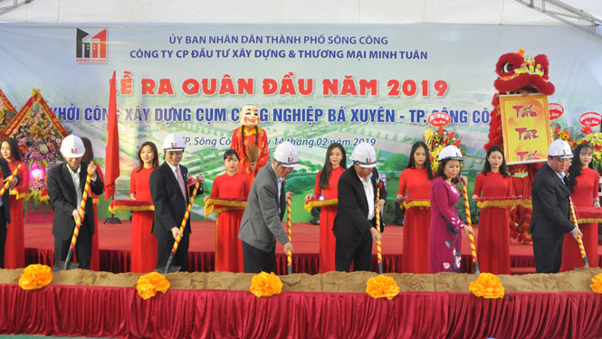 T.P Sông Công: Khởi công xây dựng Cụm công nghiệp Bá Xuyên 