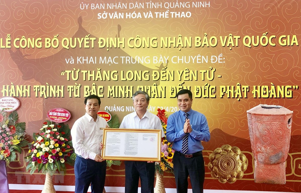 Bình gốm và hộp vàng ở Quảng Ninh được công nhận là bảo vật quốc gia