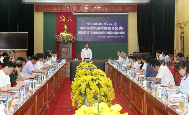 Tiểu ban Kinh tế - Xã hội Đại hội XIII của Đảng làm việc với tỉnh Thái Nguyên và một số địa phương 