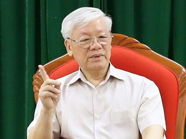 Tổng Bí thư, Chủ tịch nước Nguyễn Phú Trọng chủ trì họp lãnh đạo