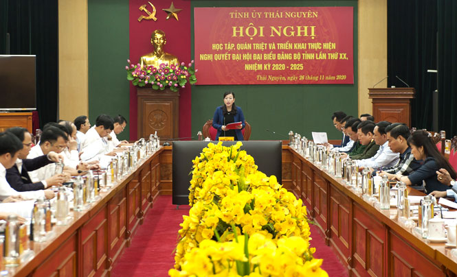 Học tập, quán triệt, triển khai Nghị quyết Đại hội Đảng bộ tỉnh lần thứ XX