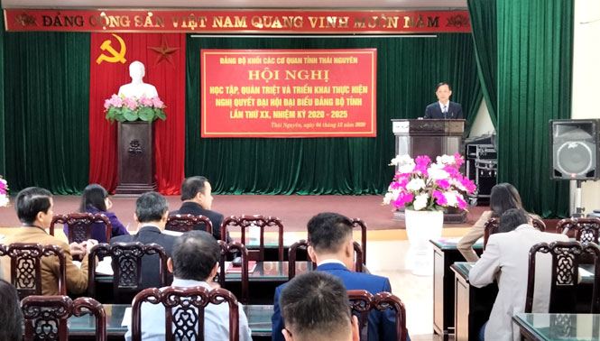Học tập, quán triệt, triển khai Nghị quyết Đại hội Đảng bộ tỉnh lần thứ XX