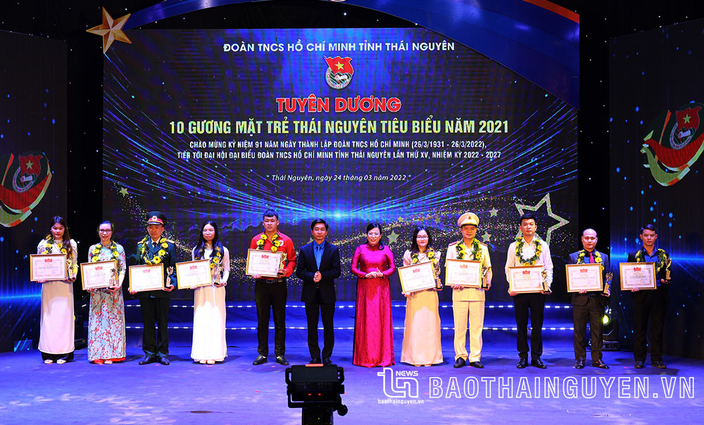 Tuyên dương 10 gương mặt trẻ Thái Nguyên tiêu biểu năm 2021