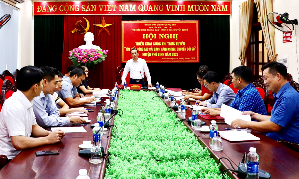 Phú Bình: Triển khai cuộc thi tìm hiểu công tác cải cách hành chính, chuyển đổi số