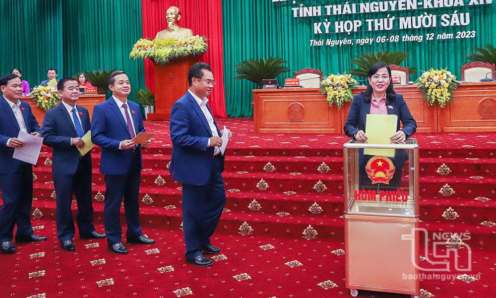 Kỳ họp thứ 16, HĐND tỉnh khóa XIV: Chủ tịch HĐND tỉnh, Chủ tịch UBND tỉnh đạt 100% phiếu tín nhiệm cao