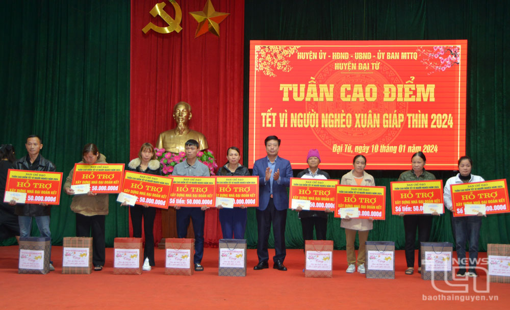 Đại Từ: Tiếp nhận trên 3,2 tỷ đồng ủng hộ Tuần cao điểm Tết vì người nghèo